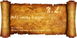 Némedy Lajos névjegykártya